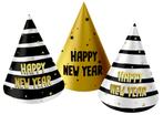 Feesthoedjes Happy New Year 10cm 6st, Verzenden, Nieuw