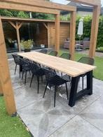 Eiken tuintafel op maat – massief hout, gratis bezorgd, Tuin en Terras, Nieuw, Hout