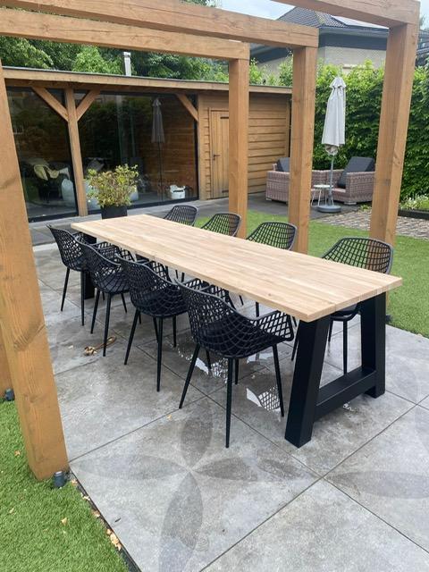 Eiken tuintafel op maat – massief hout, gratis bezorgd, Tuin en Terras, Tuintafels, Nieuw, Hout