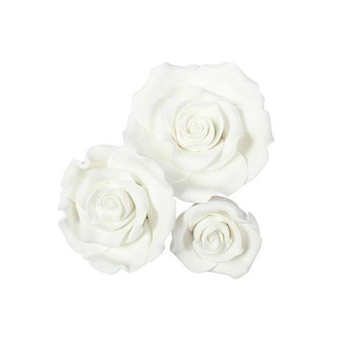 Fondant Rozen Wit Assortiment 12 stuks, Hobby en Vrije tijd, Taarten en Cupcakes maken, Nieuw, Verzenden
