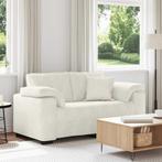 vidaXL Loveseat Sofa Crème 120 cm Fluweel, Verzenden, Nieuw, Stof