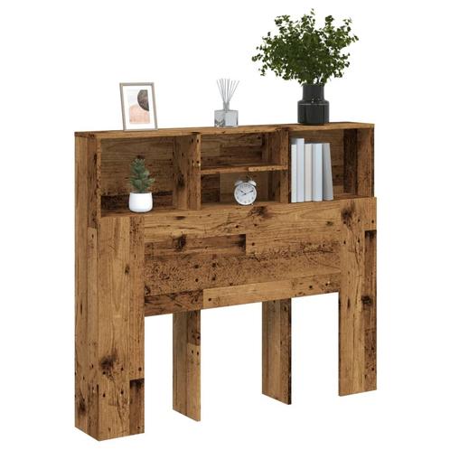 vidaXL Hoofdbordkast 120x19x103,5 cm bewerkt hout oud, Huis en Inrichting, Slaapkamer | Bedden, Bruin, Nieuw, Hout, Verzenden