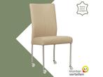 Leren eetkamerstoel Comfort met wieltjes - Toledo Mastic, Huis en Inrichting, Stoelen, Bruin, Nieuw, Leer, Ophalen of Verzenden