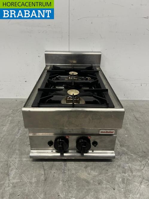 RVS Modular 2 pits Opzet Fornuis gasfornuis 40 cm Horeca, Zakelijke goederen, Horeca | Keukenapparatuur, Gebruikt, Ophalen of Verzenden