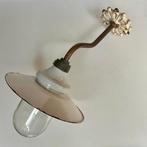 Lantaarn - Porselein, Glas, Staal - Franse zwanenhals lamp