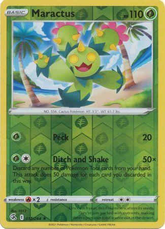 Maractus 012/264 reverse holo (Fusion Strike), Hobby en Vrije tijd, Verzamelkaartspellen | Pokémon, Losse kaart, Nieuw, Foil, Ophalen of Verzenden