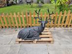 Beeld, XL Deer 110cm - 88 cm - Metaal, Antiek en Kunst, Curiosa en Brocante