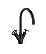 VT WONEN FLAME INDUSTRIELE DESIGN WASTAFELKRAAN MAT ZWART, Ophalen of Verzenden, Nieuw