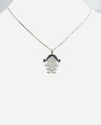 Ketting met hanger - 18 karaat Witgoud -  2.50ct. tw.