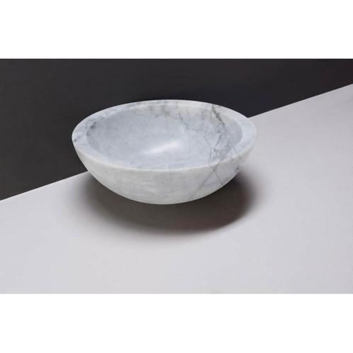 Waskom Forzalaqua Roma Carrara Rond Gepolijst 40x15 cm, Doe-het-zelf en Verbouw, Sanitair, Overige typen, Nieuw, Ophalen of Verzenden