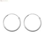 Zilveren  creolen oorringen ronde buis 35 x 2 mm breed, Verzenden, Nieuw, Zilver