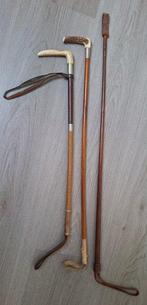 Wandelstok (3) - Leder, Hoorn - Antique Riding Crops, Antiek en Kunst