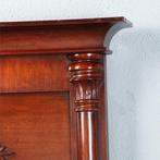 Smalle biedermeier mahoniehouten schouwspiegel ca 1820 met z, Ophalen of Verzenden