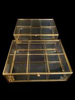 Sieradendoos (2) - Glas, Messing - vitrinekastje