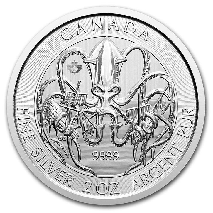 Canadian Creatures of the North - Kraken 2 oz 2020, Postzegels en Munten, Munten | Amerika, Noord-Amerika, Losse munt, Zilver
