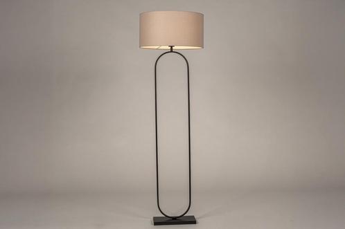 Rietveld Vloerlampen - Zwart, Taupe - Stof, Metaal, Huis en Inrichting, Lampen | Vloerlampen, Verzenden