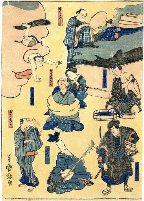Sheet from the diptych ‘Ukiyo tatoe’  (Literal, Antiek en Kunst, Antiek | Overige Antiek