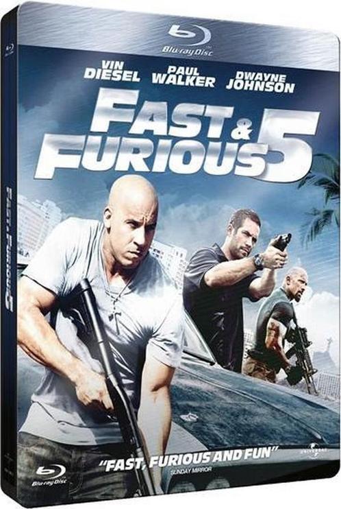 Blu-ray film - Fast &amp; Furious 5 (Steelbook) (Blu-ray+..., Cd's en Dvd's, Blu-ray, Zo goed als nieuw, Verzenden