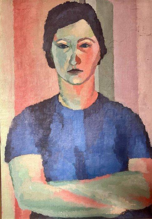 Franse school (XX) - Ritratto (fauve), Antiek en Kunst, Kunst | Schilderijen | Klassiek