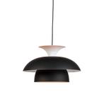 Moderne ronde hanglamp zwart met wit 3-laags - Titus, Huis en Inrichting, Lampen | Hanglampen, Nieuw, Modern, 75 cm of meer