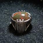 Zwarte opaal stayish op zilveren ring s925 Sieraden- 6.67 g