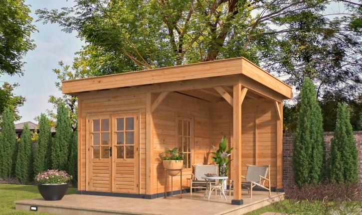 Douglas Overkapping met Schuur - 500 x 300cm - Bouwpakket, Huis en Inrichting, Woonaccessoires | Overige