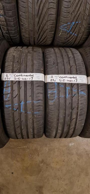 2x 215-40-17 Continental Zomer 5.5mm €40 Per Band 215 40 17 beschikbaar voor biedingen