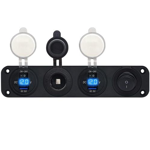 ProRide 12V USB Autolader 2 Poort - 5V/2.4A - Schakelaar en, Doe-het-zelf en Verbouw, Elektra en Kabels, Nieuw, Verzenden