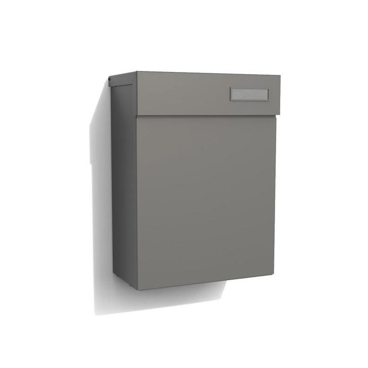 Brievenbus | eSafe | Topa | Aluminium - 9007, Tuin en Terras, Brievenbussen, Wandbrievenbus, Nieuw, Aluminium, Verzenden