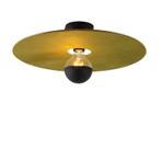 Plafondlamp zwart platte kap groen 45 cm - Combi, Huis en Inrichting, Lampen | Plafondlampen, Nieuw, Overige materialen, Modern