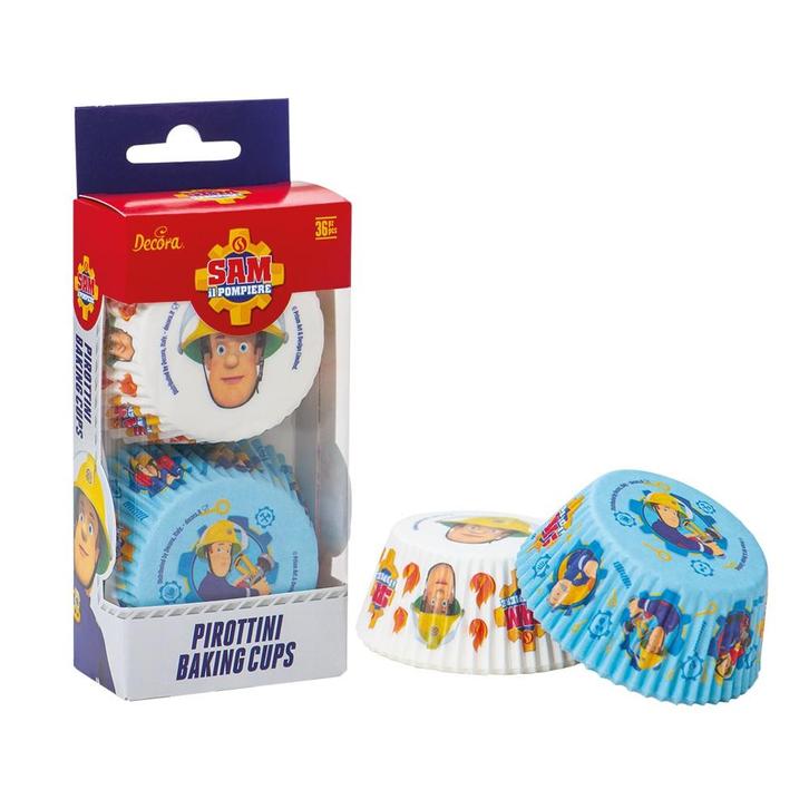 Cupcake Vormpjes Brandweerman Sam #1 Ø50x32(h)mm 36 stuks, Hobby en Vrije tijd, Taarten en Cupcakes maken, Nieuw, Verzenden