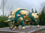 Beeld, green bull - 30 cm - Brons