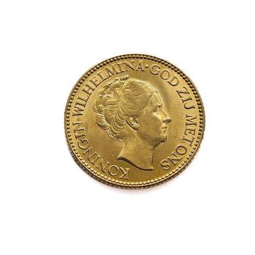 Nederland. Wilhelmina. 10 Gulden 1925 (A-versie) Parels beschikbaar voor biedingen