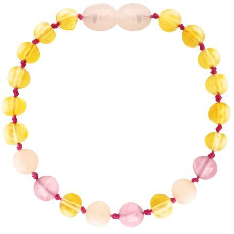 Barnsteen kind armbandje - lemon - rozenkwarts - jade (16, Sieraden, Tassen en Uiterlijk, Armbanden