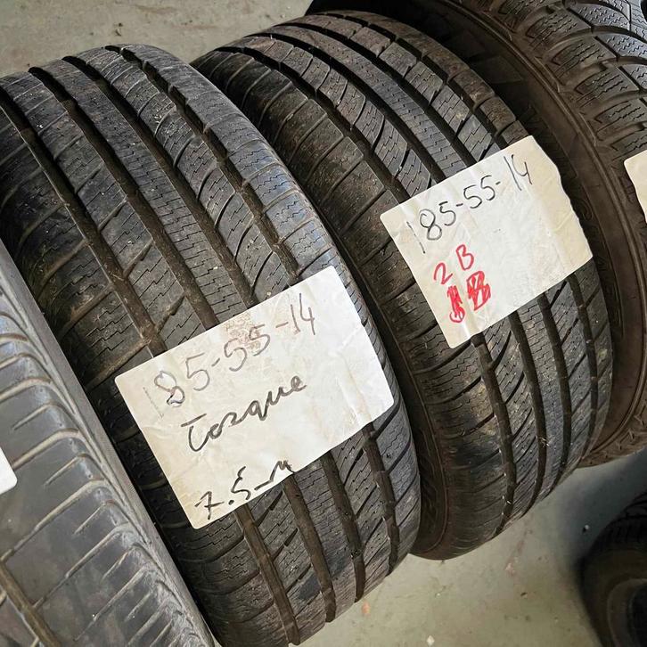 2 x Torque 185-55-14 4 Seizoenbanden 7,5mm, Auto-onderdelen, Banden en Velgen, 14 inch, All Season, 185 mm, Personenwagen, Gebruikt