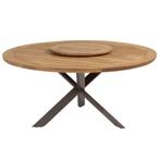 Prado dining tuintafel 160øx75 cm rond teak terre Taste 4SO, Tuin en Terras, Tuintafels, Ophalen of Verzenden, Nieuw, Teakhout