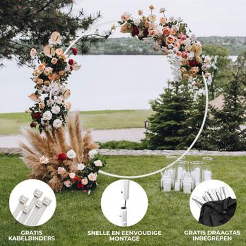 Backdrop Frame Bruiloft Wit - 200x56x210 cm - Boog voor beschikbaar voor biedingen