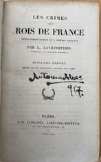 L. Lavicomterie - Les Crimes des Rois de France - 1835, Antiek en Kunst