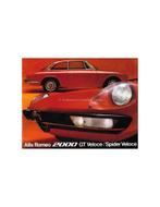 1971 ALFA ROMEO 2000 GT | SPIDER VELOCE BROCHURE NEDERLANDS, Boeken, Auto's | Folders en Tijdschriften, Nieuw, Alfa Romeo, Author