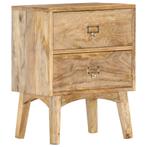 vidaXL Nachtkastje 40x35x55 cm massief mangohout, Minder dan 45 cm, Verzenden, Nieuw, 55 tot 70 cm