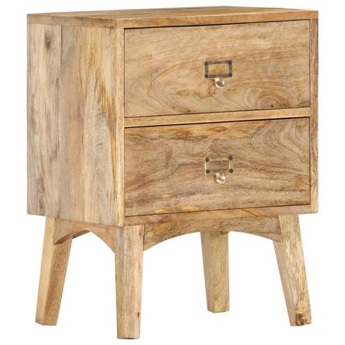 vidaXL Nachtkastje 40x35x55 cm massief mangohout, Huis en Inrichting, Slaapkamer | Nachtkastjes, Nieuw, Minder dan 45 cm, Hout