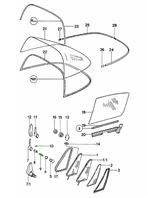 Ventilatiehendel drukveer. Porsche 356 / 911 / 912, Verzenden, Nieuw