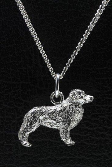 Zilveren Nova scotia duck tolling retriever ketting hange..., Sieraden, Tassen en Uiterlijk, Kettinghangers, Verzenden