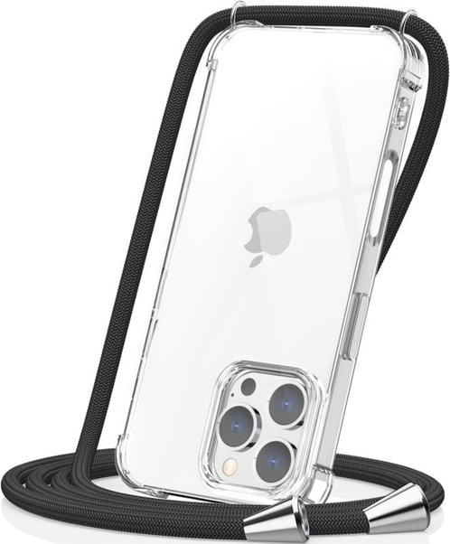 iPhone 16 Pro Crossbody Transparant TPU Hoesje met Koord, Telecommunicatie, Mobiele telefoons | Hoesjes en Frontjes | Apple iPhone