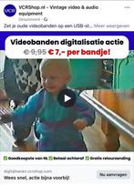 5.99 Euro p/s VHS, Video8, MiniDV, Hi8, digitaliseren, Audio, Tv en Foto, Ophalen of Verzenden, Nieuw