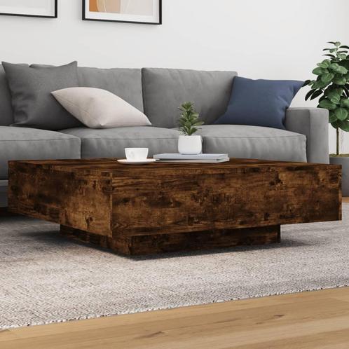 vidaXL Salontafel 100x100x31 cm bewerkt hout gerookt, Huis en Inrichting, Tafels | Salontafels, 100 tot 150 cm, Nieuw, Overige houtsoorten