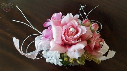 Polscorsage Pink Gevulde Polscorsage klaar, Hobby en Vrije tijd, Knutselen, Nieuw, Ophalen of Verzenden