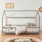 Kinderbed Sisimiut huisbed 200x120 cm lichtgrijs en wit [en., Huis en Inrichting, Slaapkamer | Bedden, Verzenden, Nieuw