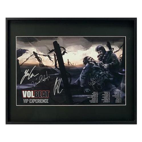 Volbeat - Gesigneerde poster van echte rocklegendes, Verzamelen, Muziek, Artiesten en Beroemdheden, Verzenden