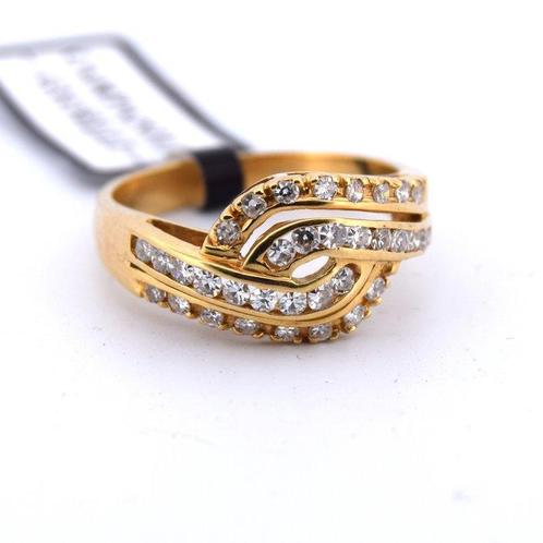 Armring - 18 karaat Geel goud - 0.68ct. tw. Diamant, Sieraden, Tassen en Uiterlijk, Antieke sieraden